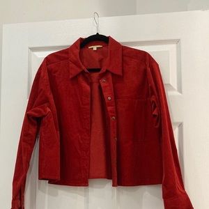 Cropper corduroy button down shirt/shacket